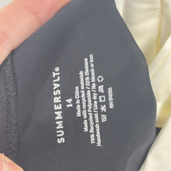 Summersalt The Deep Dive Swimsuit In Sea Urchin and White Sand. Size 14. NWT. - Picture 12 of 12